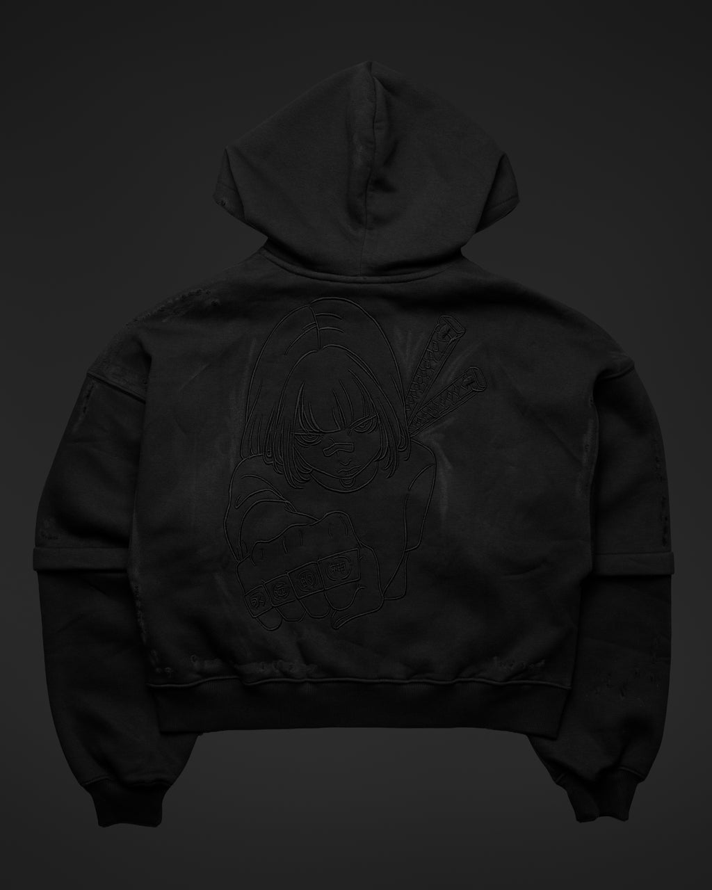 Kiss n Kill - Blackout Zip (Distressed)